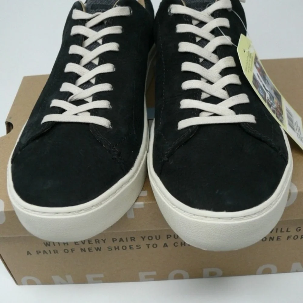 Toms Sneakers Mens Size 10 Black Nubuck Lenox NWT NIB